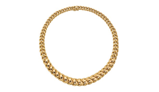 French.<br>C20th.<br>An 18ct Gold Necklace